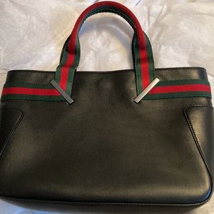 Authentic Gucci mini leather web tote
